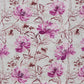 Window Curtain Cotton Blend Floral Light Beige with Magenta - 50" X 60"