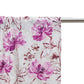 Window Curtain Cotton Blend Floral Light Beige with Magenta - 50" X 60"