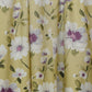 Door Curtain Cotton Blend Floral Olive Green with White - 84" X 50"