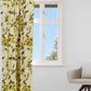 Door Curtain Cotton Blend Floral Light Yellow - 84" X 50"