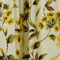 Door Curtain Cotton Blend Floral Light Yellow - 84" X 50"