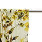 Door Curtain Cotton Blend Floral Light Yellow - 84" X 50"