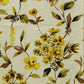 Door Curtain Cotton Blend Floral Light Yellow - 84" X 50"