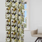 Door Curtain Cotton Blend Digital Print Floral Earthy Orchid - 84" X 50"