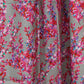 Door Curtain Cotton Blend Digital Print Floral Pink and Red - 84" X 50"