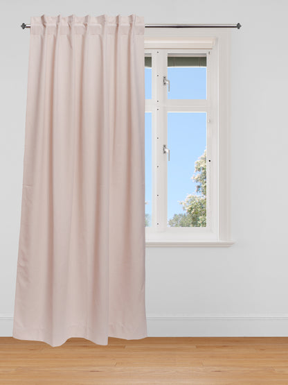 Curtain Cotton Blend Hidden Loop Plain Light Pink - 52" x 90"