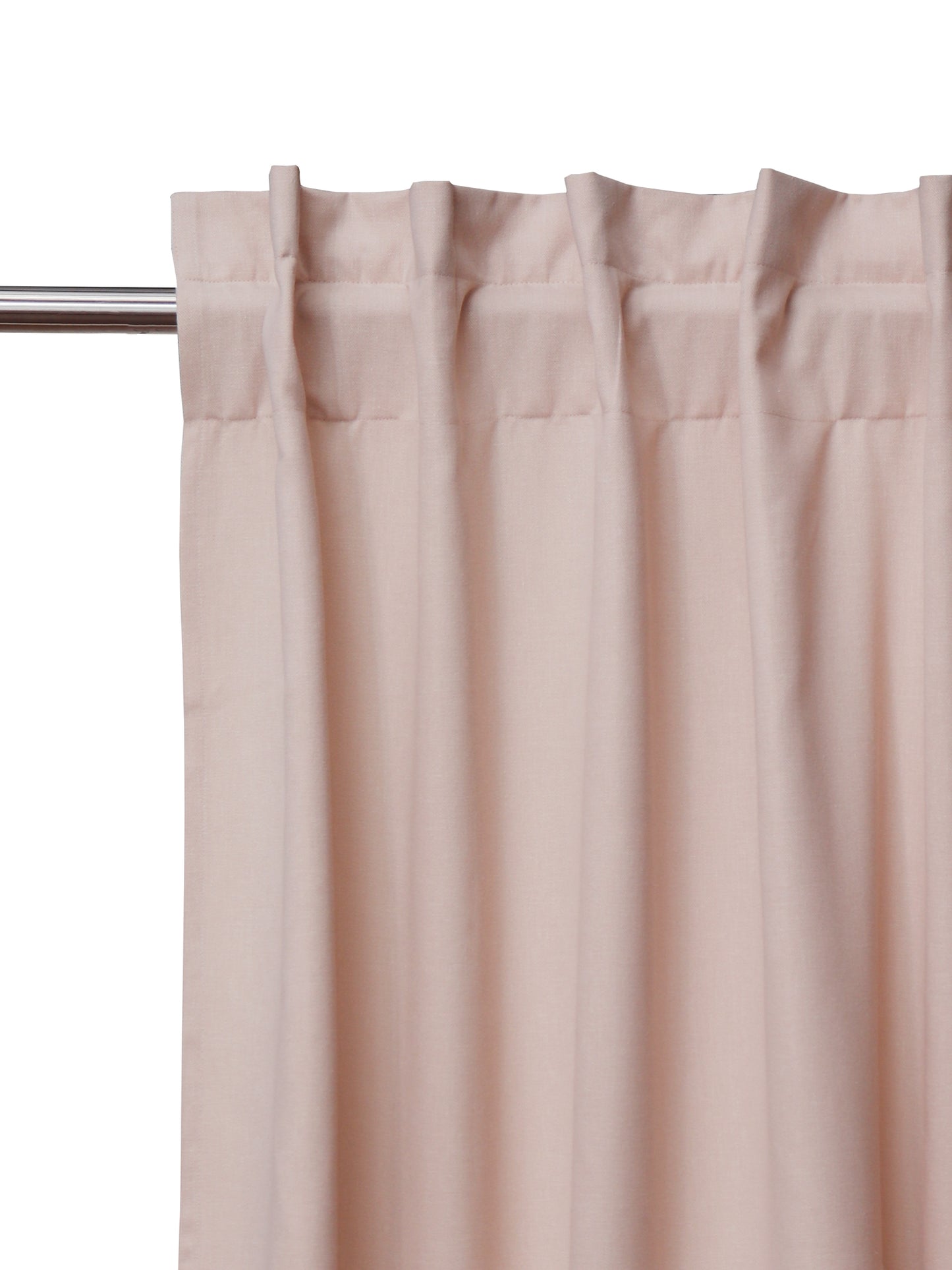 Curtain Cotton Blend Hidden Loop Plain Light Pink - 52" x 90"