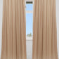 Curtain Cotton Blend Embroidered Beige - 52" x 90"