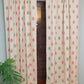 Door Curtain Screen Printed Motif Peach - 52" X 90"