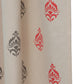 Door Curtain Screen Printed Motif Peach - 52" X 90"
