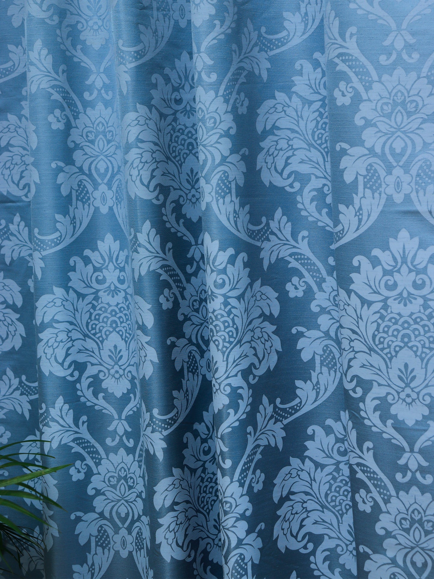 Door Curtain Screen Printed Abstract Rod Pocket Light Blue - 52" X 90"