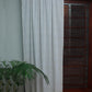 Sheer Curtain Semi Transparent Floral Block print Rod Pocket Off white - 52" X 90"