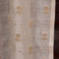 Transparent Sheer Floral Banarasi Brocade Gold - 42" x 84"