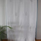Door Semi Transparent Sheer Polyester with Silver Embroidered Motif White - 54" x 84"