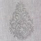Door Semi Transparent Sheer Polyester with Silver Embroidered Motif White - 54" x 84"