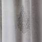 Door Semi Transparent Sheer Polyester with Silver Embroidered Motif White - 54" x 84"