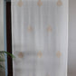 Door Semi Transparent Sheer Polyester with Golden Embroidered Motif White - 54" x 84"