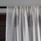 Door Semi Transparent Sheer Polyester with Silver Floral Embroidery White - 54" x 84"