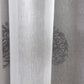 Door Semi Transparent Sheer Polyester with Silver Floral Embroidery White - 54" x 84"
