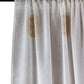 Door Semi Transparent Sheer Polyester with Golden Floral Embroidery Beige - 54" x 84"