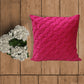 Technique Cushion Cover 100% Polyester Box Pleated  Pink - 18" X 18"