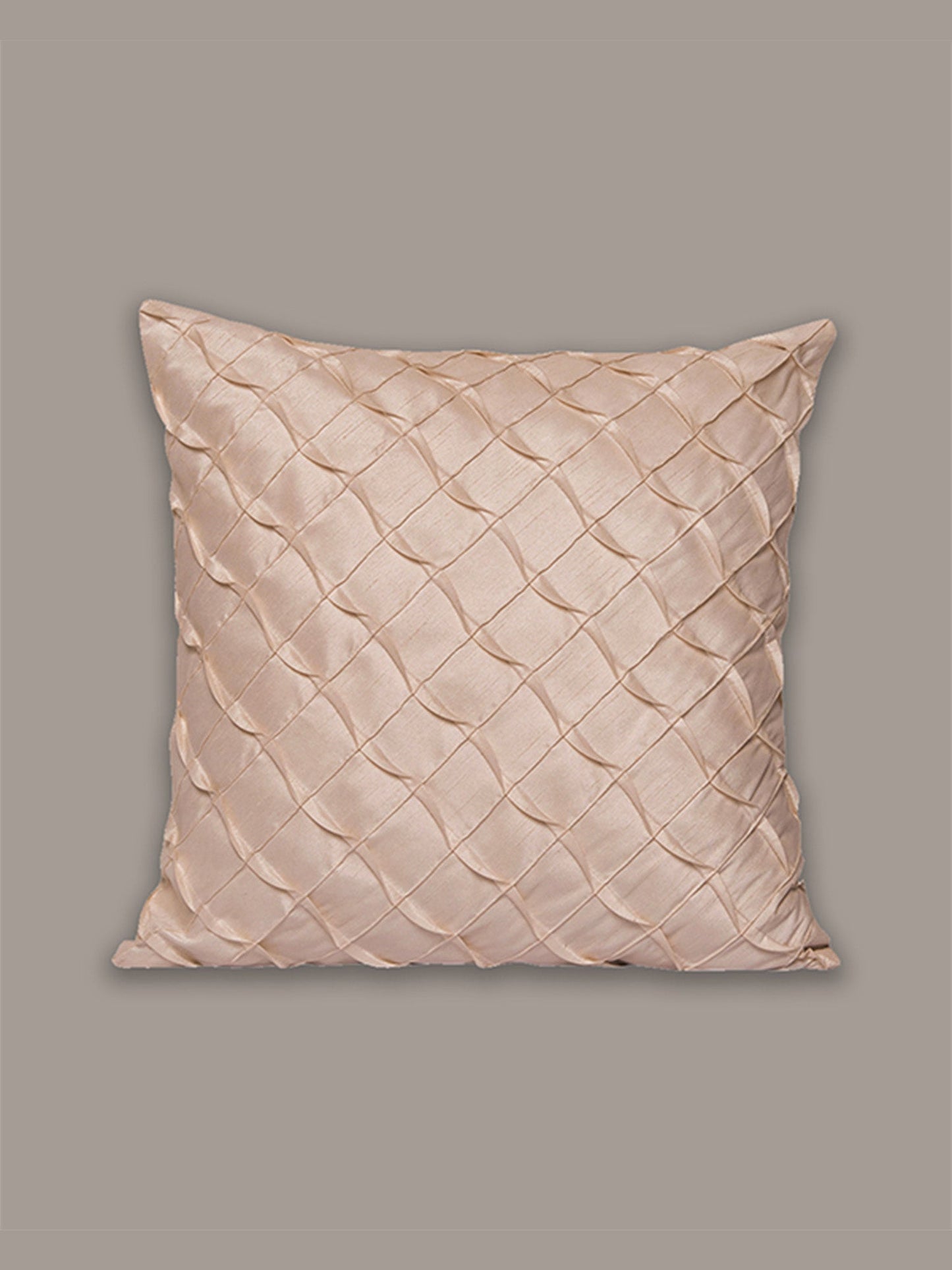 Technique Cushion Cover  Box Pleated 100% Polyester Cream - 16" X 16"