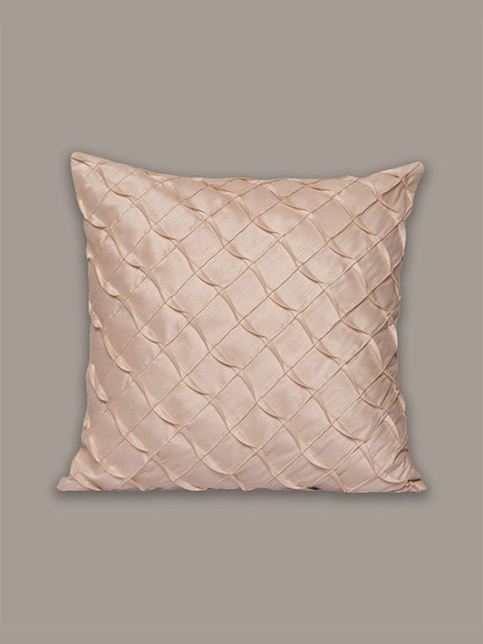 Technique Cushion Cover  Box Pleated 100% Polyester Cream - 16" X 16"