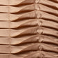 Technique Cushion Cover 100% Polyester One-Side Pleated Beige - 16" X 16"