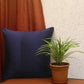 Pleating Cushion cover 100% Polyester Navy Blue - 16"X 16"