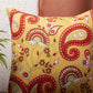 Yellow Printed Cushion Cover 16"X16"