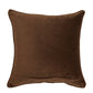 Cushion Cover Solid Velvet Brown - 16"X16"