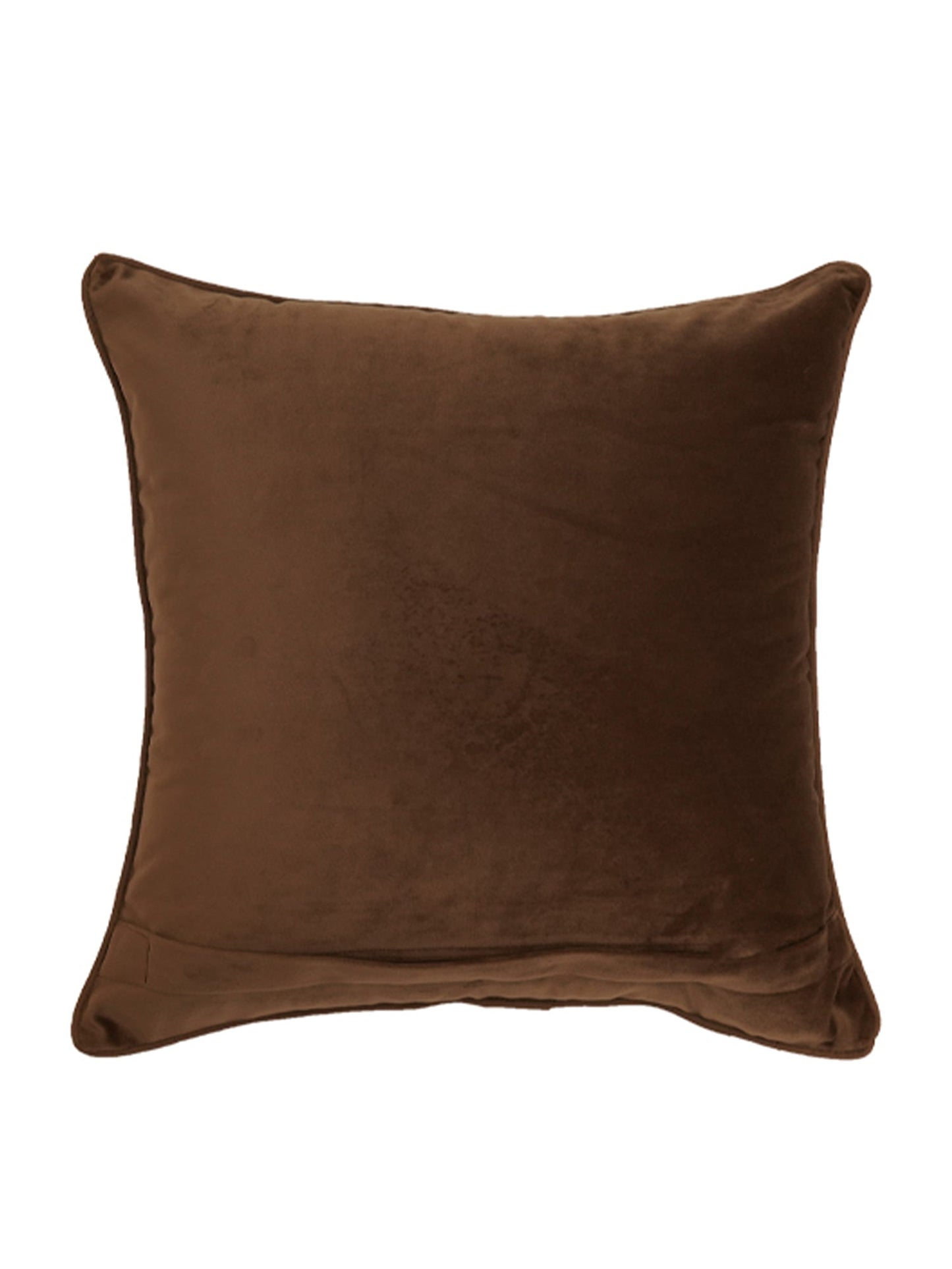 Cushion Cover Solid Velvet Brown - 16"X16"