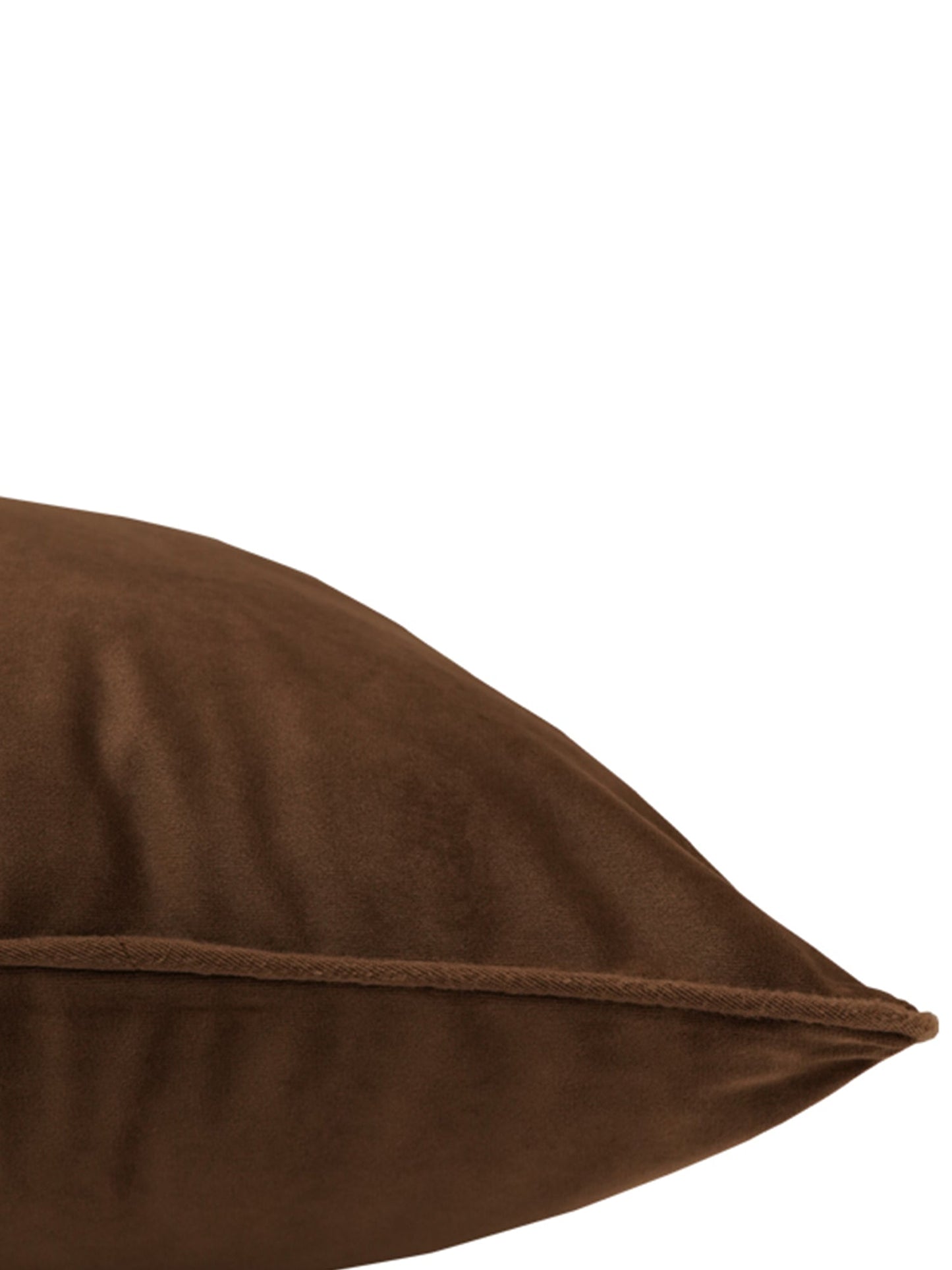 Cushion Cover Solid Velvet Brown - 16"X16"