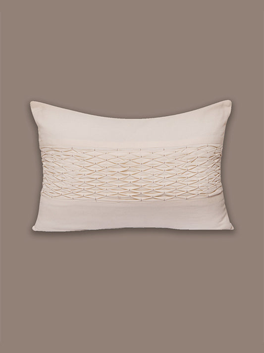 Technique Cushion Cover 100% Cotton White - 12" X 18"