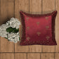 Embroidered Cushion Cover Polyester Bordered Maroon - 12" X 12"