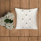 Embroidered Cushion Cover 100% Cotton Off-White  - 16" X 16"