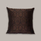 Cushion Cover Solid Brocade Silk Dark Brown - 16" X 16"