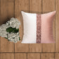 Cushion Cover Solid 100% Polyester  Rose Pink/White 24"X24"