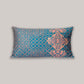 Embroidered Cushion Cover Velvet Mughal Print Mushroom Brown - 12" X 22"