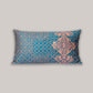 Embroidered Cushion Cover Velvet Mughal Print Mushroom Brown - 12" X 22"
