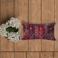 Cushion Cover Velvet Geometric Red - 12" X 22"