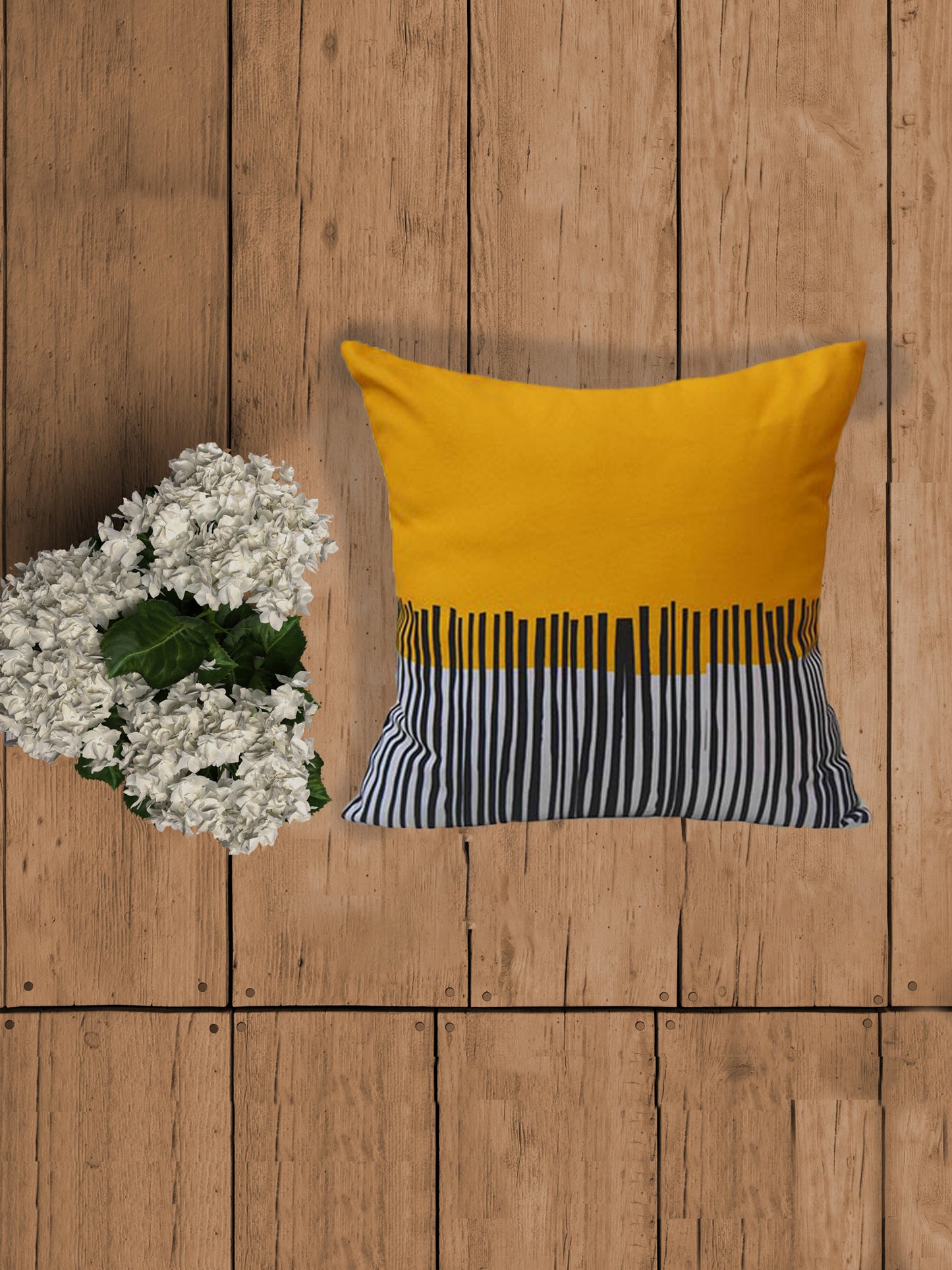 Printed Cushion Cover With Cord Piping 100% Polyester Multi Color - 16" X 16"