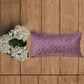 Embroidered Cushion Cover Velvet Digital Printed Purple - 12" X 22"