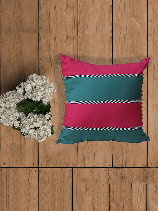 Cushion Cover Polyster Green Pink - 20"X20"