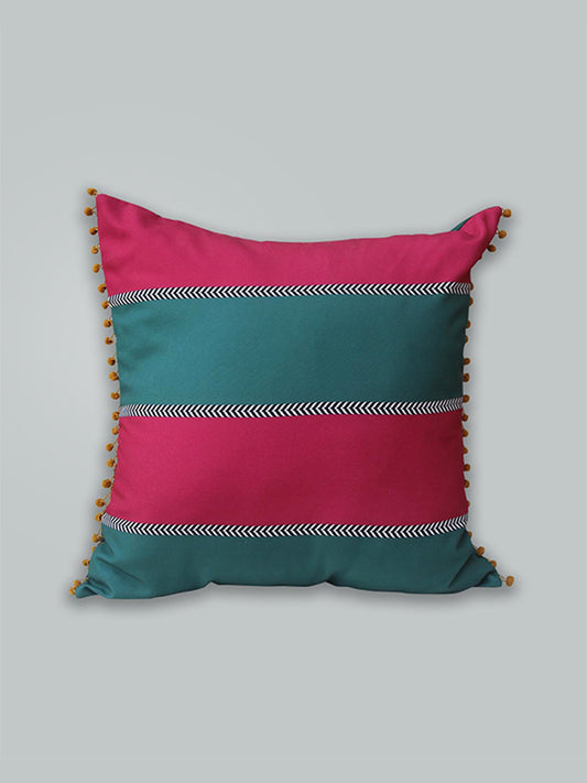 Cushion Cover Polyster Green Pink - 20"X20"