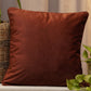 Cushion Cover Velvet  Rust - 16" X 16"