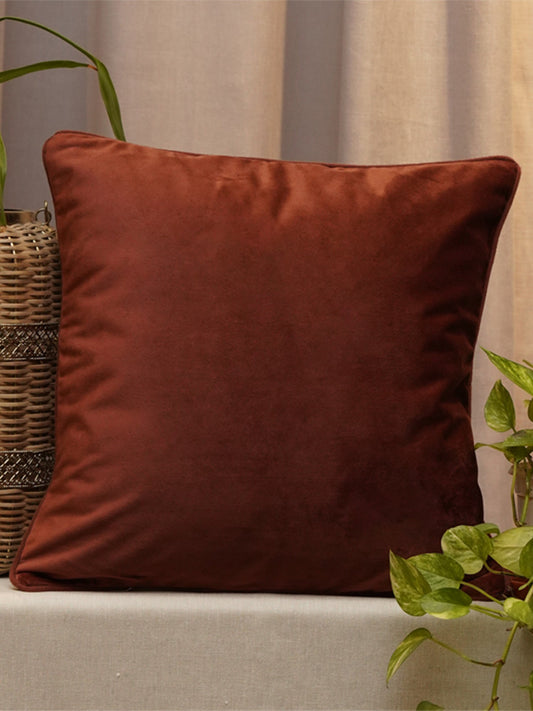 Cushion Cover Velvet  Rust - 16" X 16"