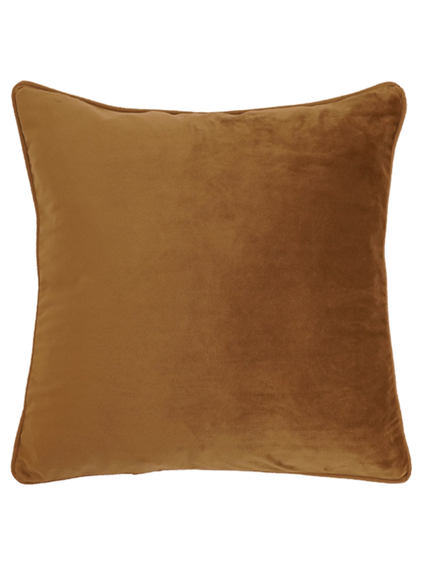 Peach Velvet Cushion Cover, 16x16 Inches, 40x40 cm