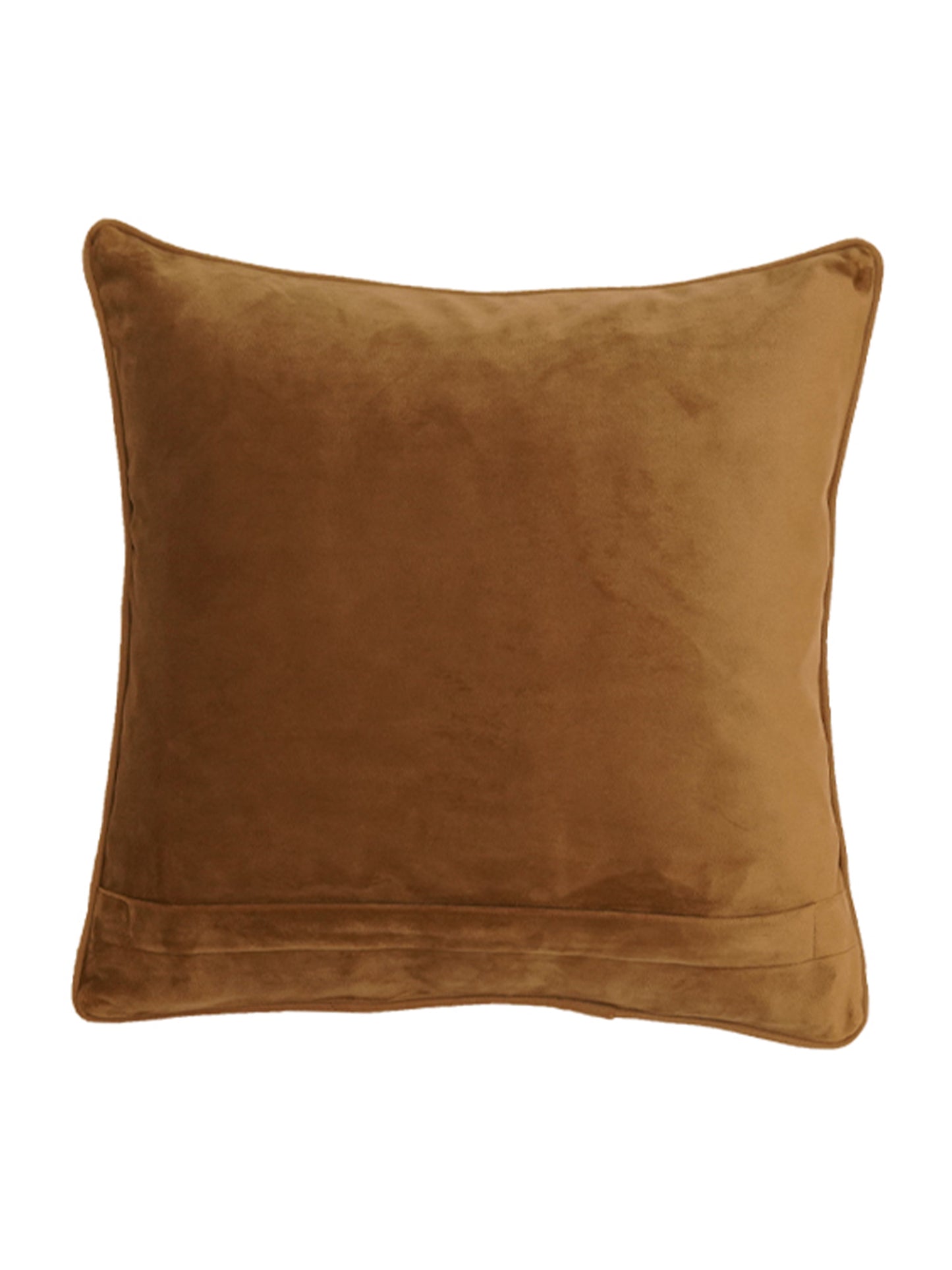 Peach Velvet Cushion Cover, 16x16 Inches, 40x40 cm