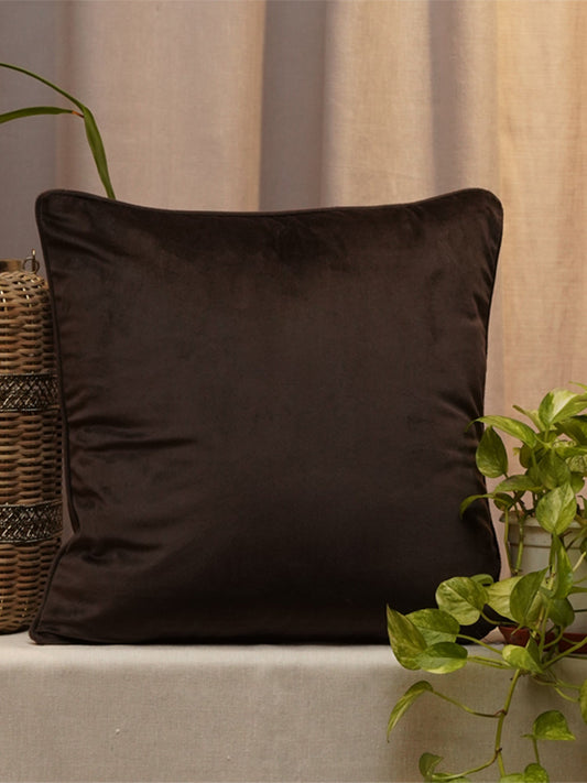 Cushion Cover Velvet  Brown - 16" X 16"